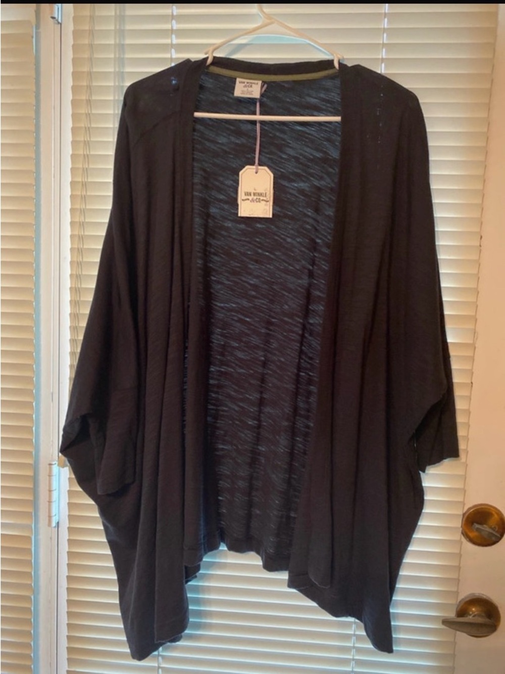Women’s Black Open-Front Drape Cardigan New With Tags Size Small